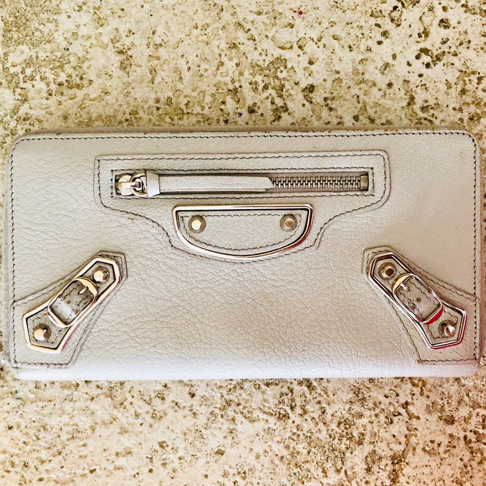 Balenciaga Classic Gold Continental Zip Around